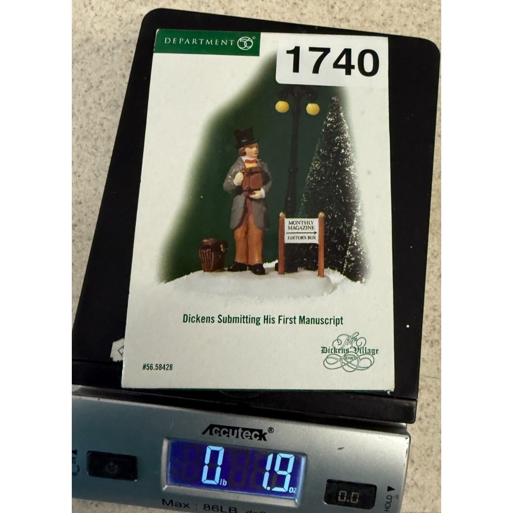 Department 56 Dickens Submitting His First Manuscript Accessory Figure 58428 - Picture 4 of 4